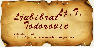 Ljubibrat Todorović vizit kartica